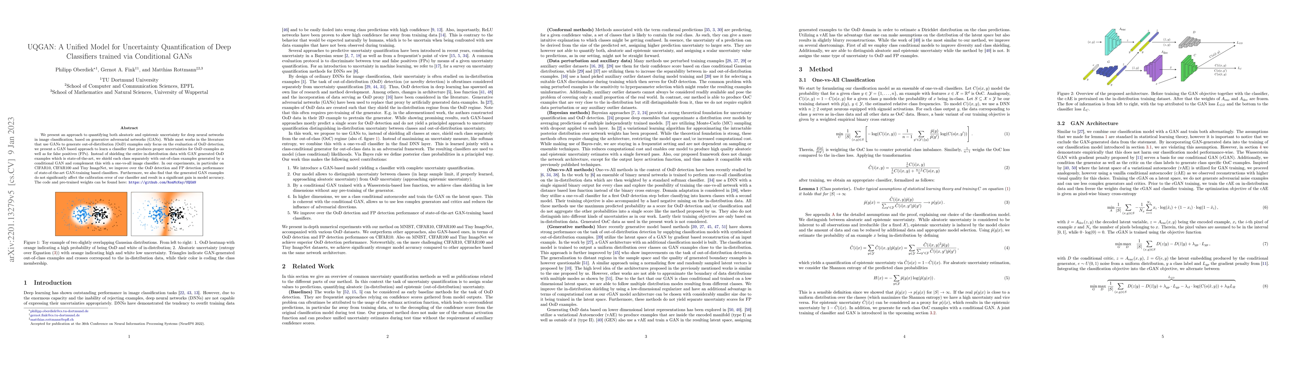 Thumbnail for UQGAN: A Unified Model for Uncertainty Quantification of Deep
  Classifiers trained via Conditional GANs