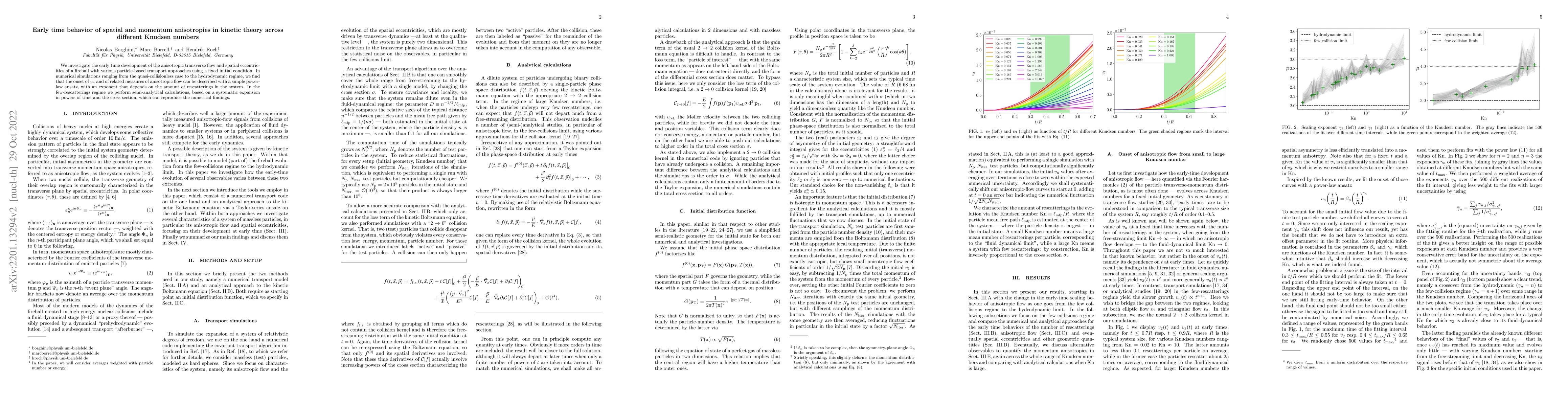 Thumbnail for Early time behavior of spatial and momentum anisotropies in kinetic
  theory across different Knudsen numbers