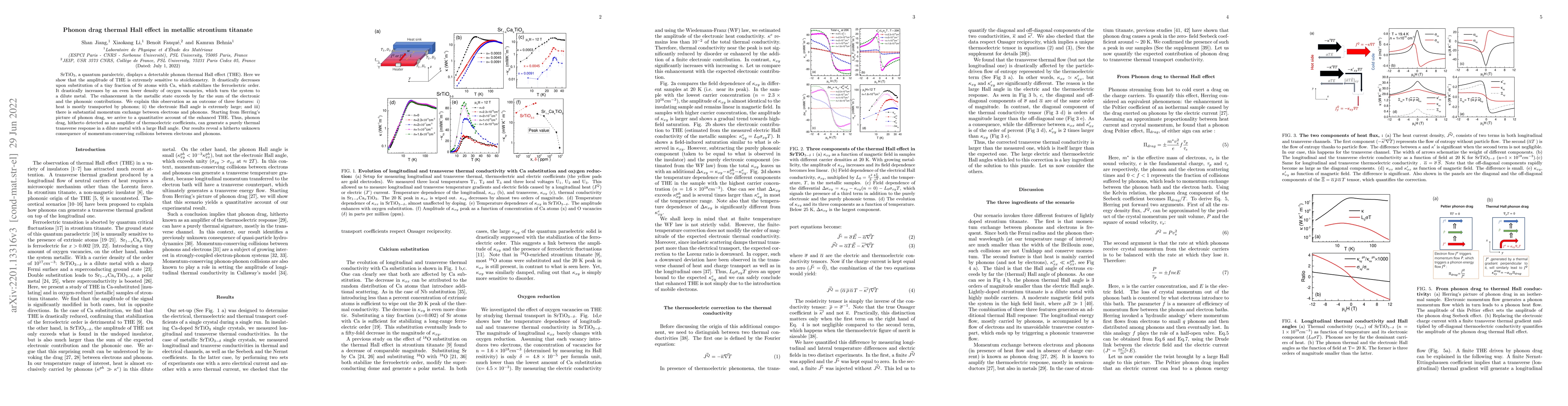 Thumbnail for Phonon drag thermal Hall effect in metallic strontium titanate