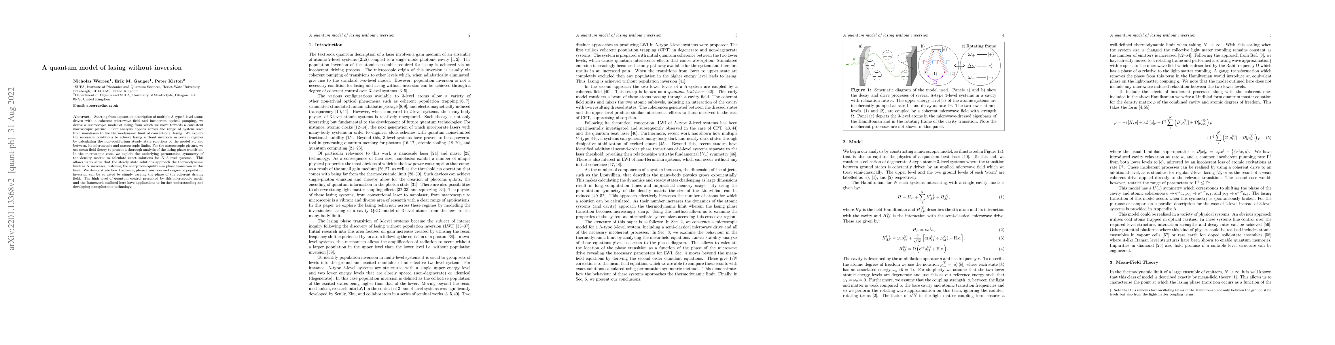 Thumbnail for A quantum model of lasing without inversion