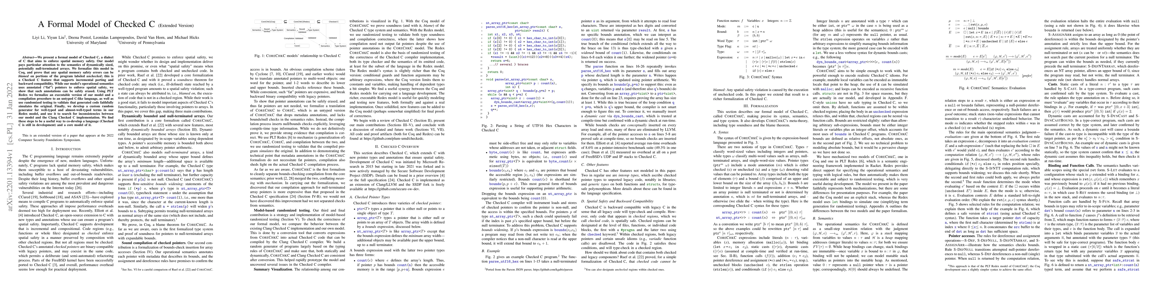 Thumbnail for A Formal Model of Checked C