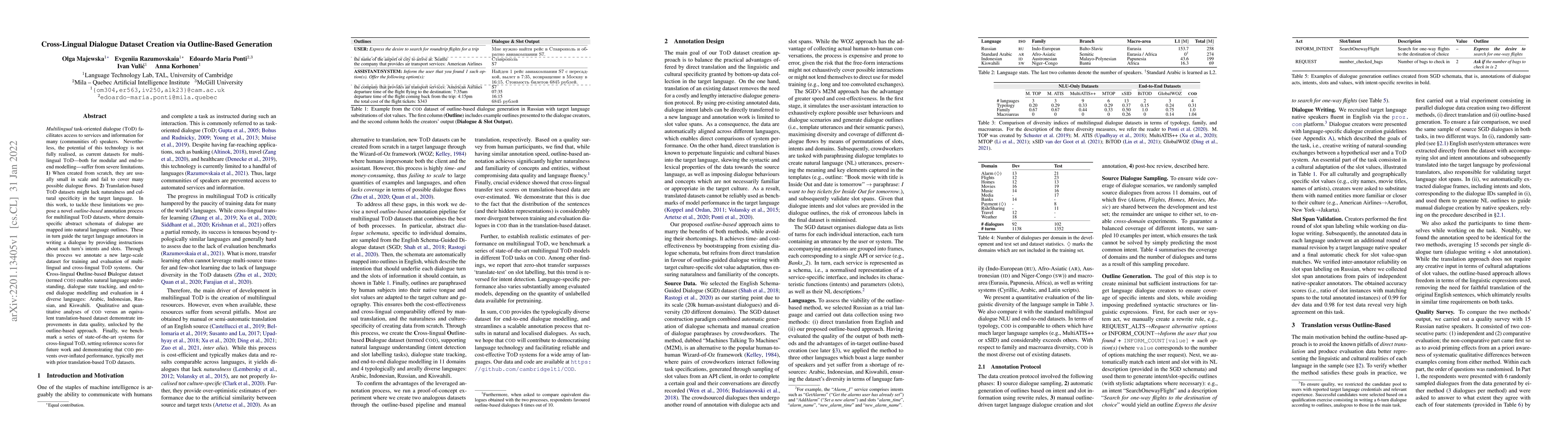 Thumbnail for Cross-Lingual Dialogue Dataset Creation via Outline-Based Generation