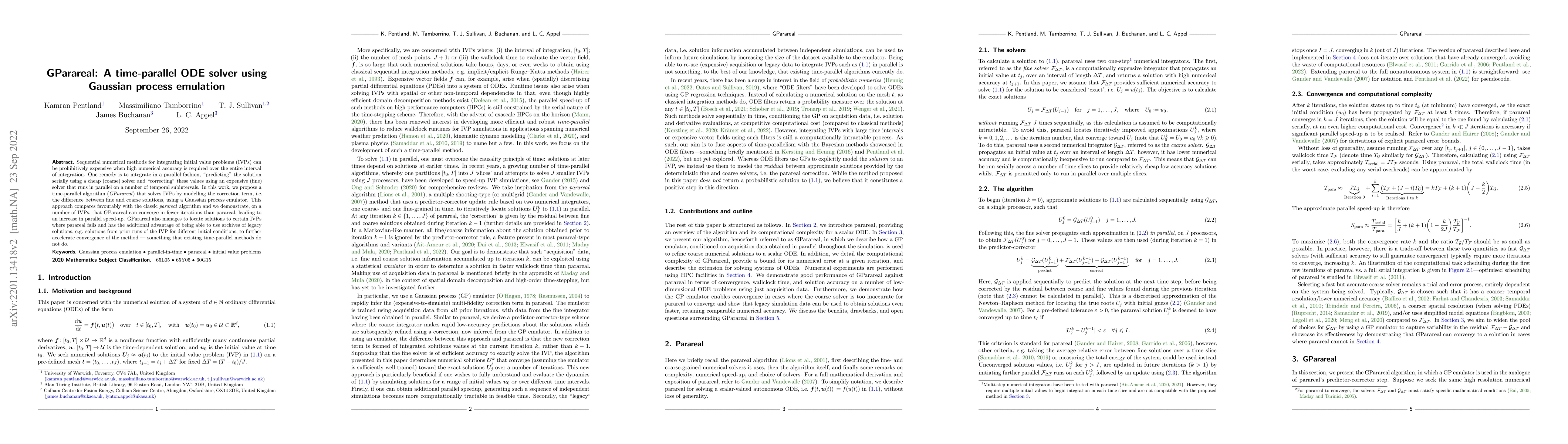 Thumbnail for GParareal: A time-parallel ODE solver using Gaussian process emulation
