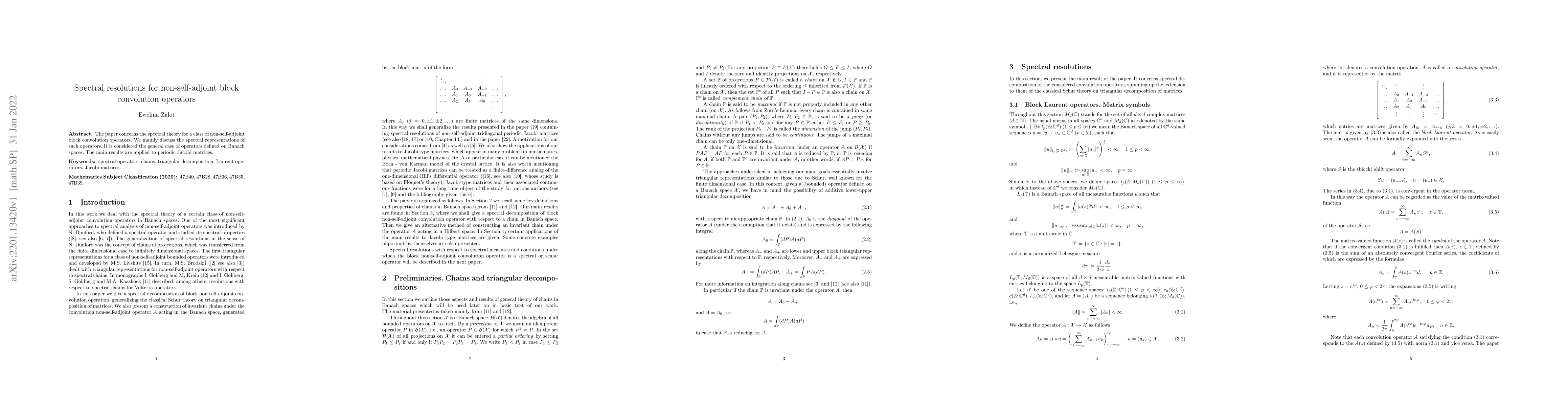 Thumbnail for Spectral resolutions for non-self-adjoint block convolution operators