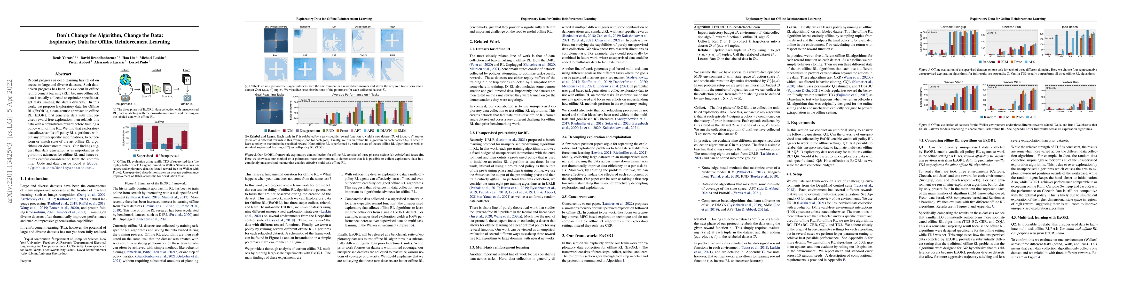 Thumbnail for Don't Change the Algorithm, Change the Data: Exploratory Data for
  Offline Reinforcement Learning