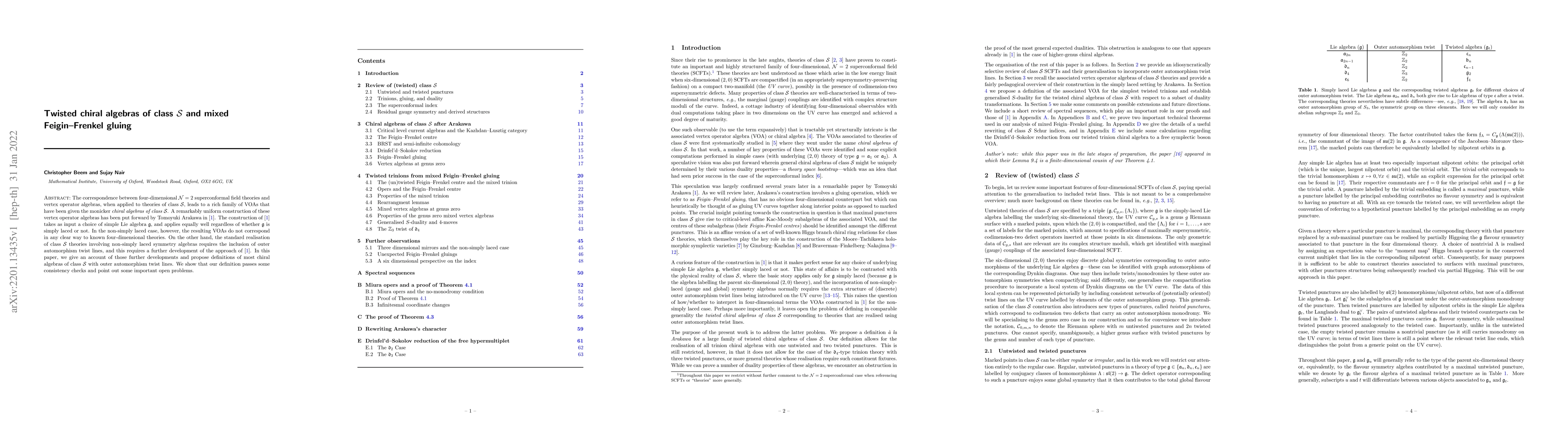 Thumbnail for Twisted chiral algebras of class $\mathcal{S}$ and mixed Feigin-Frenkel
  gluing