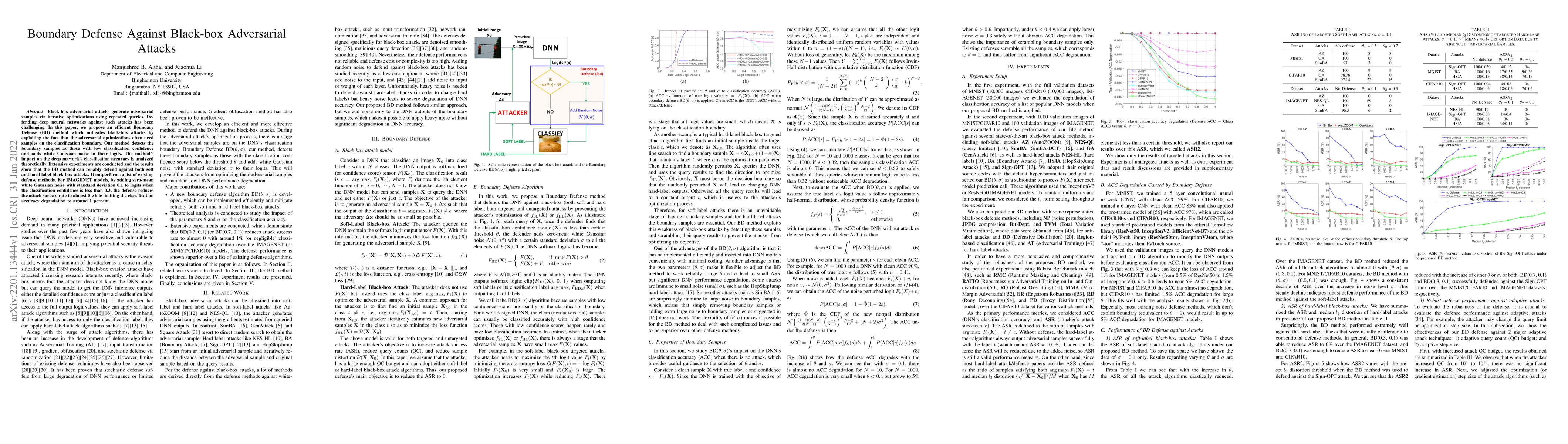 Thumbnail for Boundary Defense Against Black-box Adversarial Attacks