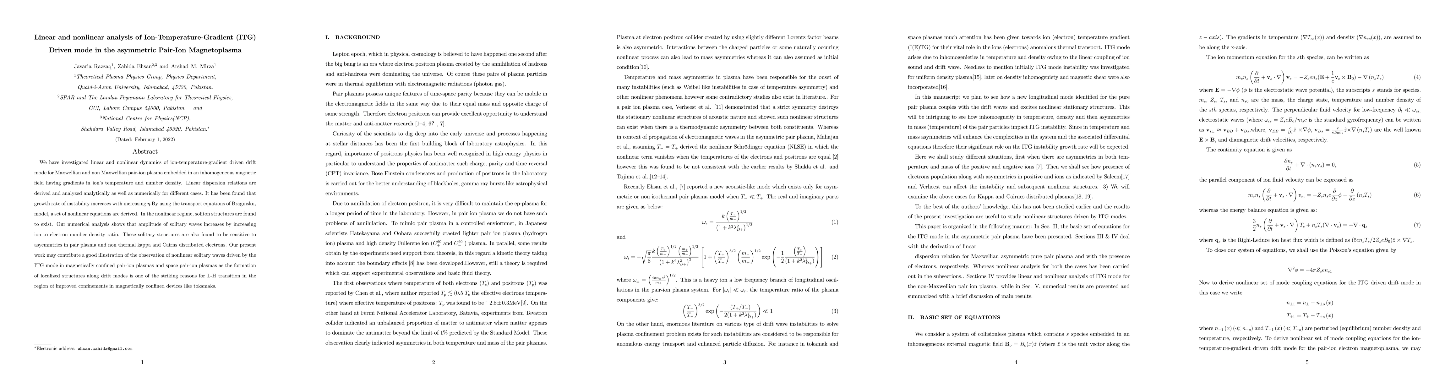 Thumbnail for Linear and nonlinear analysis of Ion-Temperature-Gradient (ITG) Driven
  mode in the asymmetric Pair-Ion Magnetoplasma
