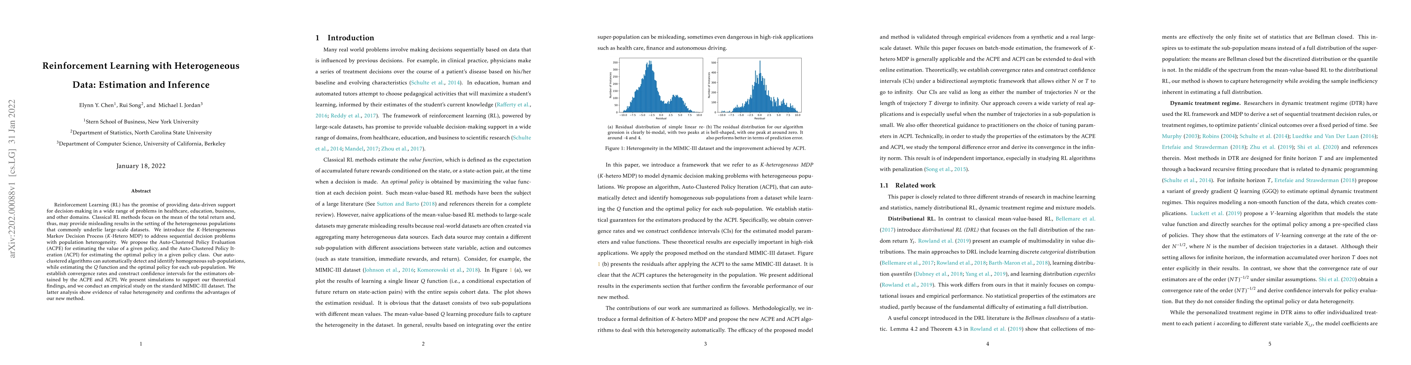 Thumbnail for Reinforcement Learning with Heterogeneous Data: Estimation and Inference