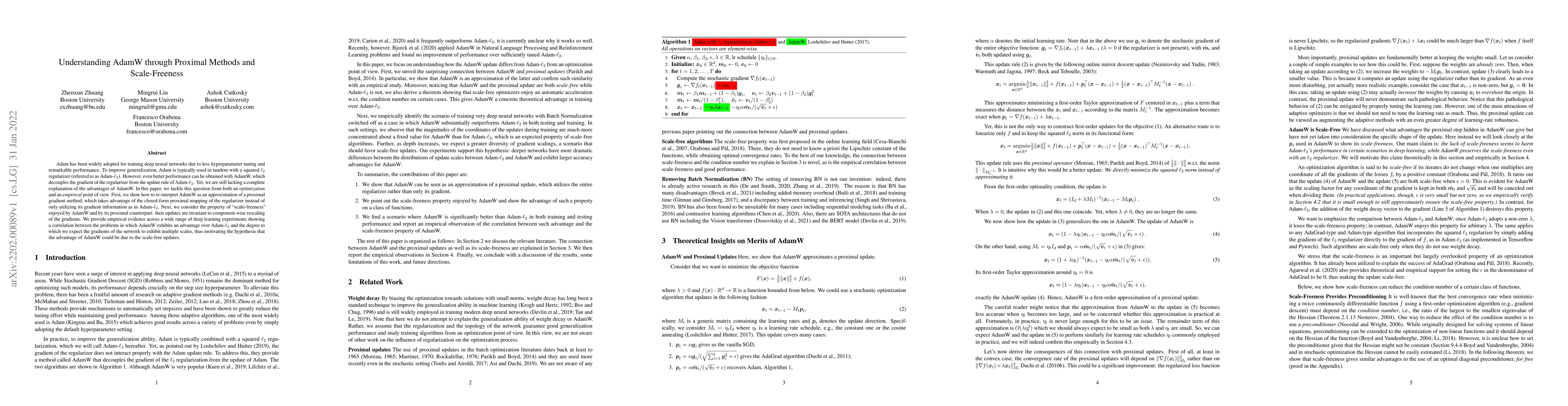 Thumbnail for Understanding AdamW through Proximal Methods and Scale-Freeness
