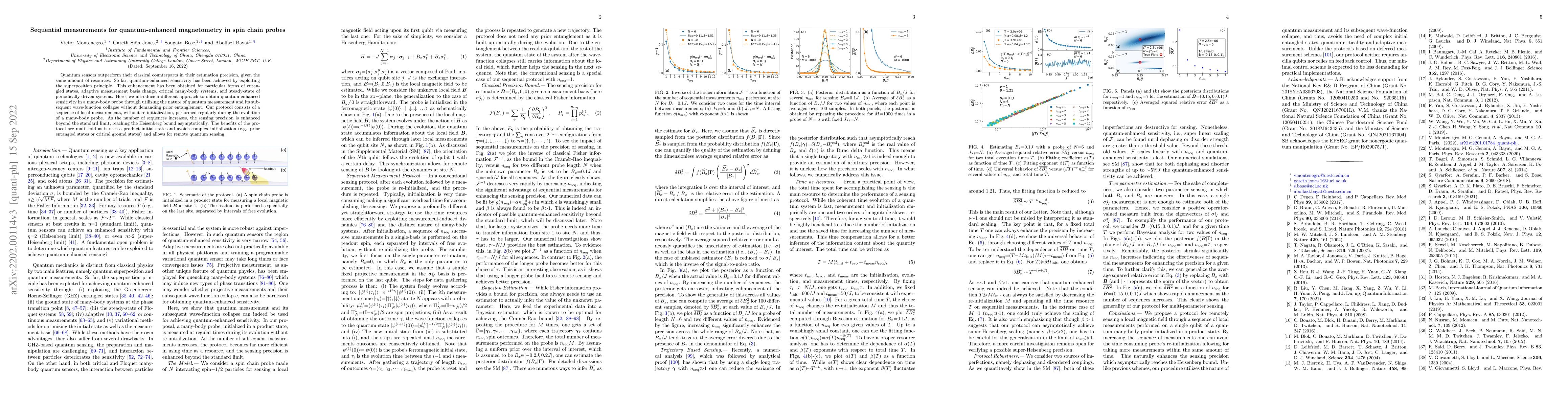 Thumbnail for Sequential measurements for quantum-enhanced magnetometry in spin chain
  probes