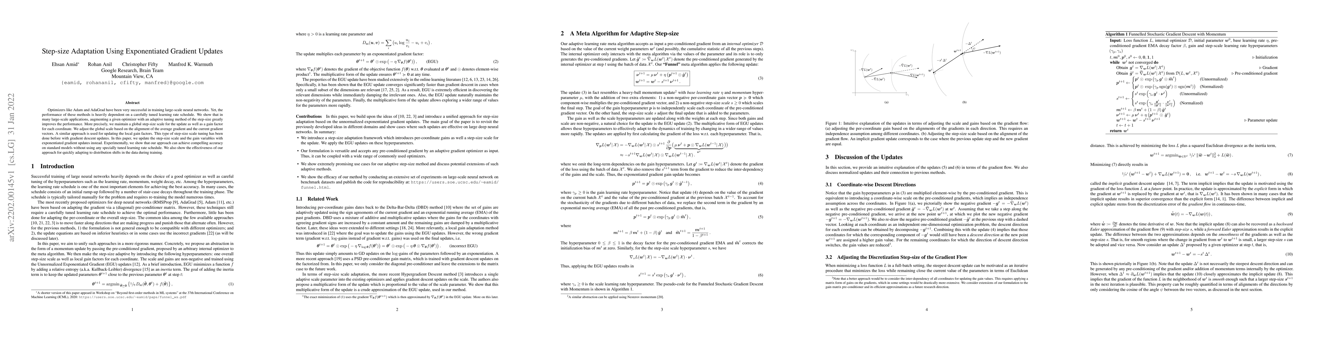 Thumbnail for Step-size Adaptation Using Exponentiated Gradient Updates