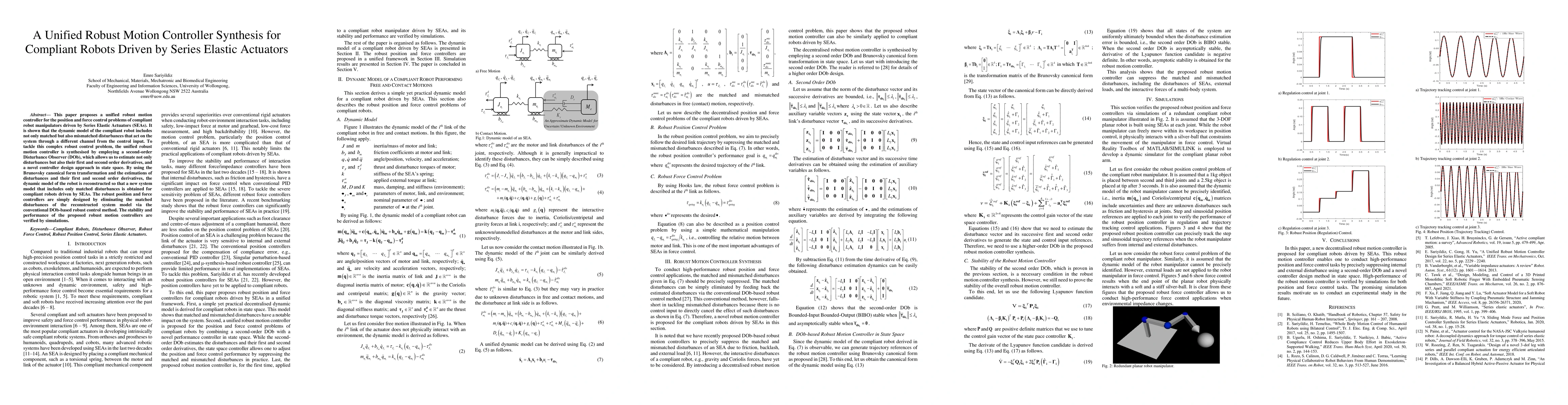 Thumbnail for A Unified Robust Motion Controller Synthesis for Compliant Robots Driven
  by Series Elastic Actuators