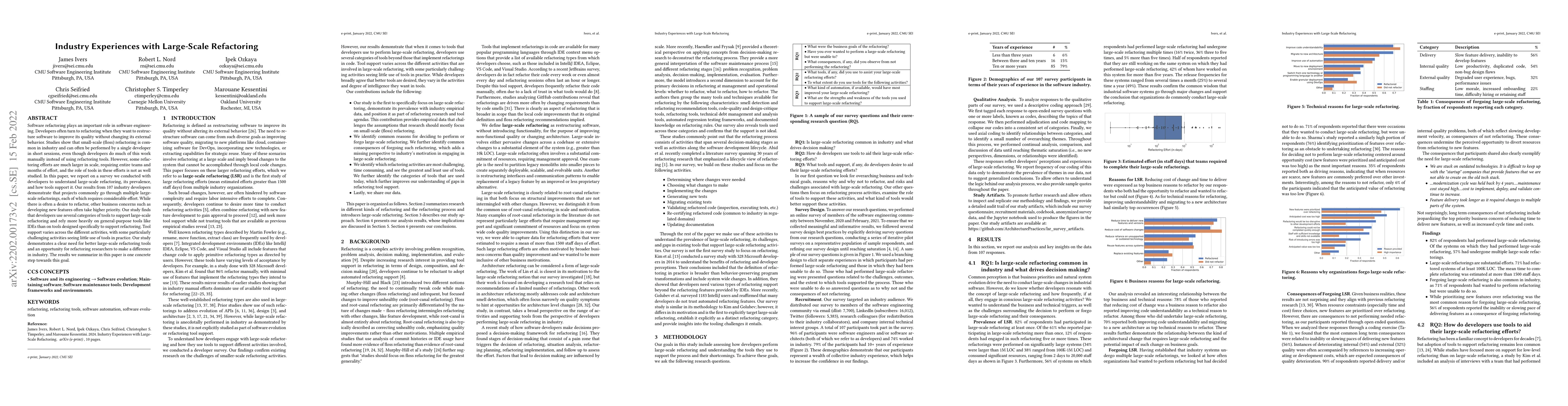 Thumbnail for Industry Experiences with Large-Scale Refactoring