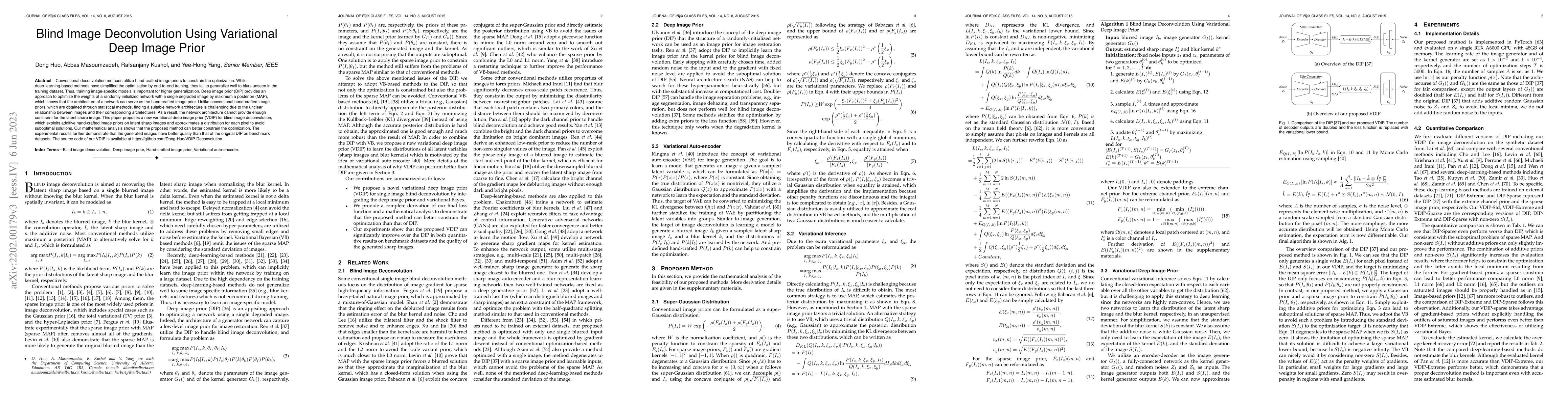 Thumbnail for Blind Image Deconvolution Using Variational Deep Image Prior