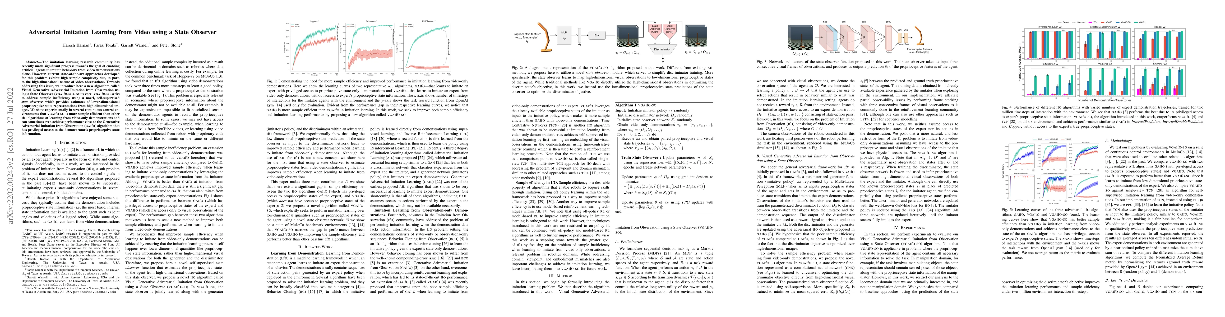 Thumbnail for Adversarial Imitation Learning from Video using a State Observer