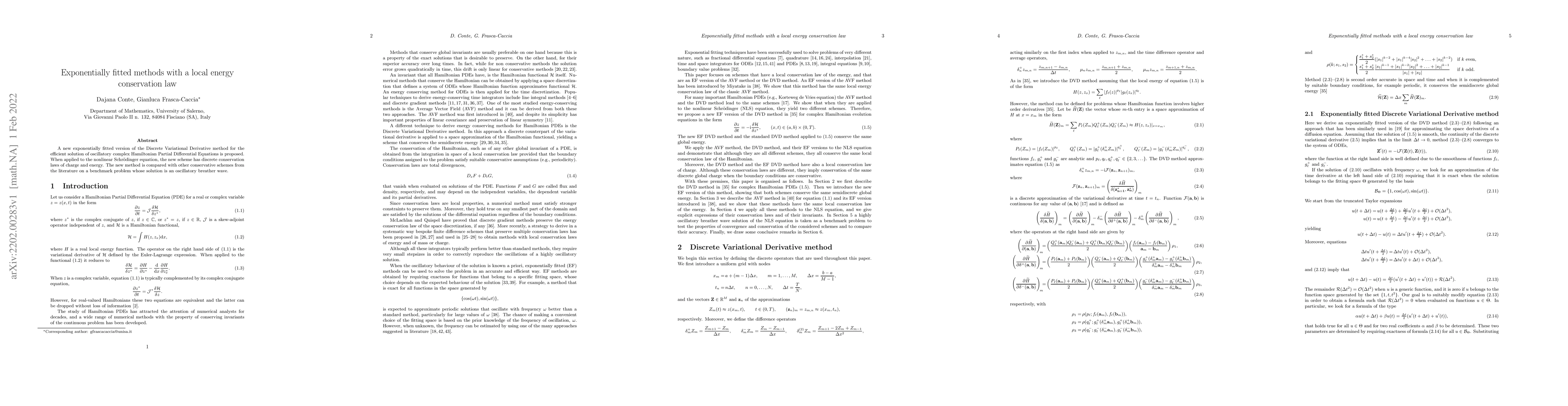 Thumbnail for Exponentially fitted methods with a local energy conservation law