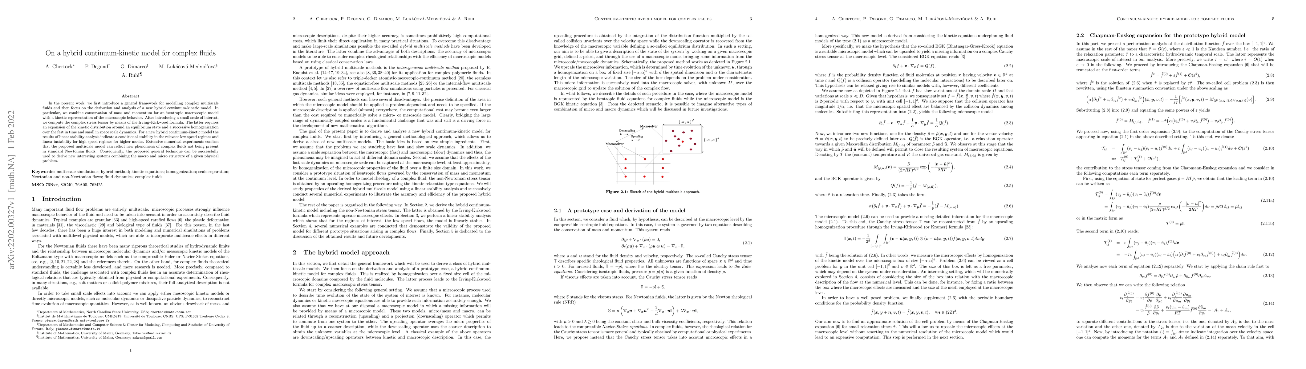 Thumbnail for On a hybrid continuum-kinetic model for complex fluids
