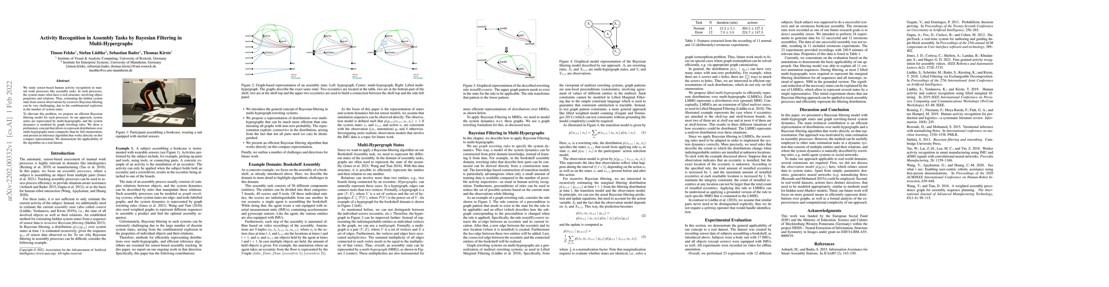 Thumbnail for Activity Recognition in Assembly Tasks by Bayesian Filtering in
  Multi-Hypergraphs
