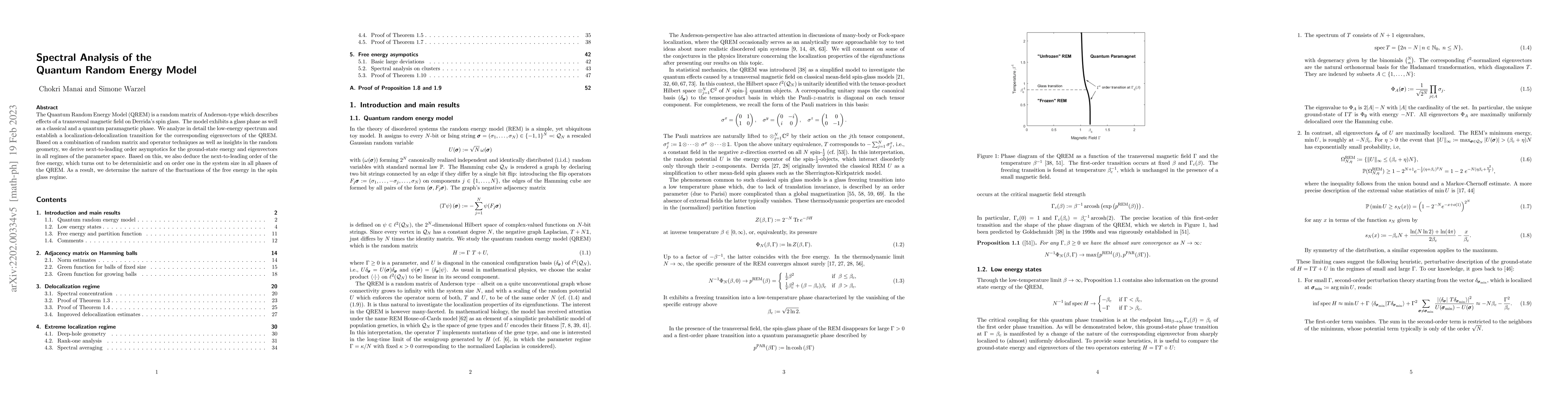 Thumbnail for Spectral Analysis of the Quantum Random Energy Model