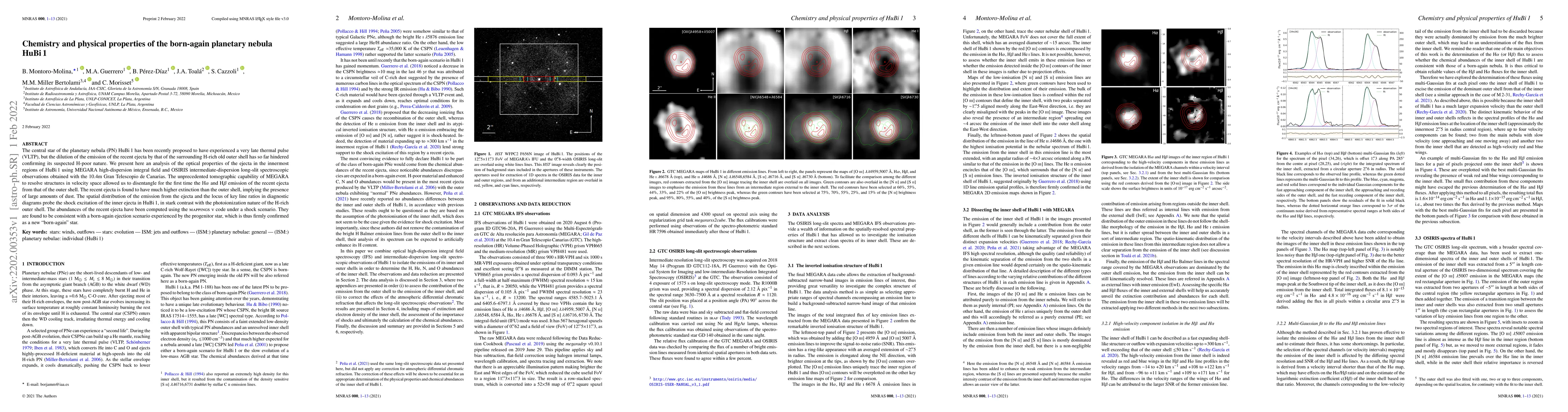 Thumbnail for Chemistry and physical properties of the born-again planetary nebula
  HuBi 1