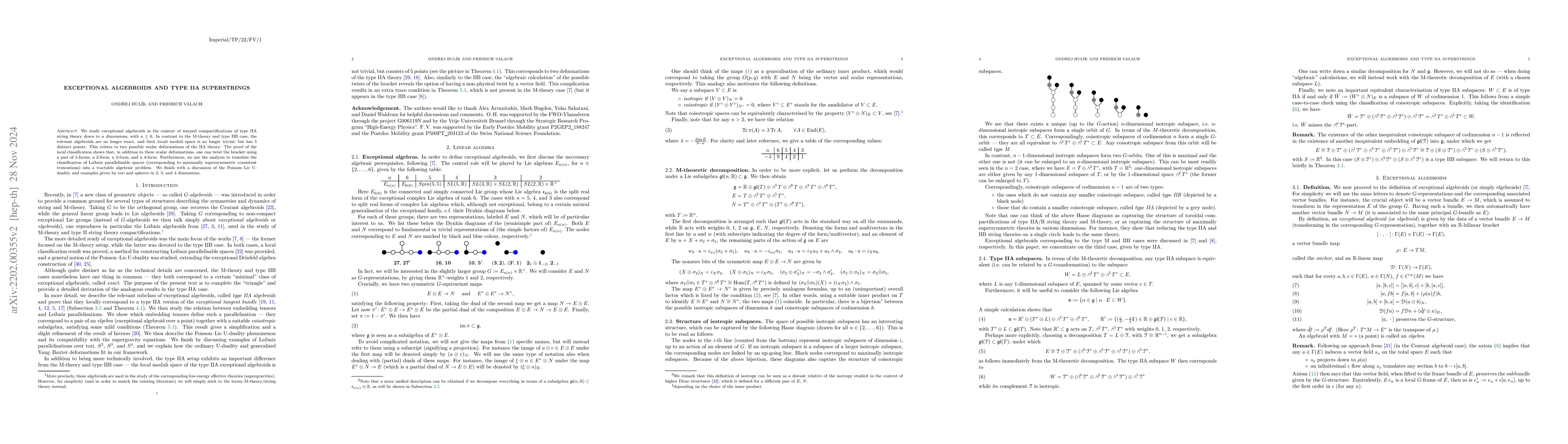 Thumbnail for Exceptional algebroids and type IIA superstrings