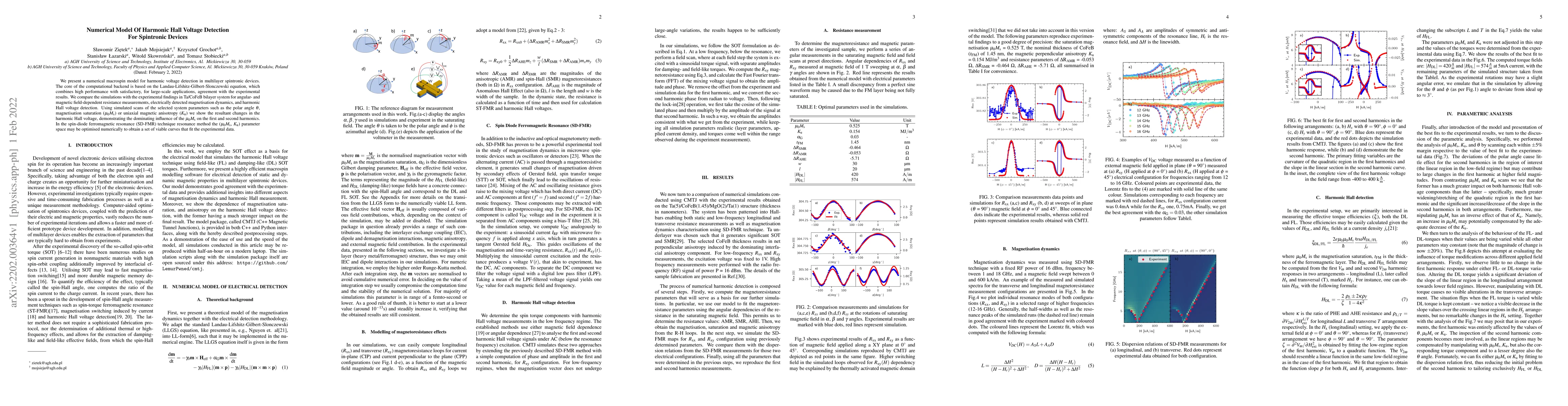 Thumbnail for Numerical Model Of Harmonic Hall Voltage Detection For Spintronic
  Devices