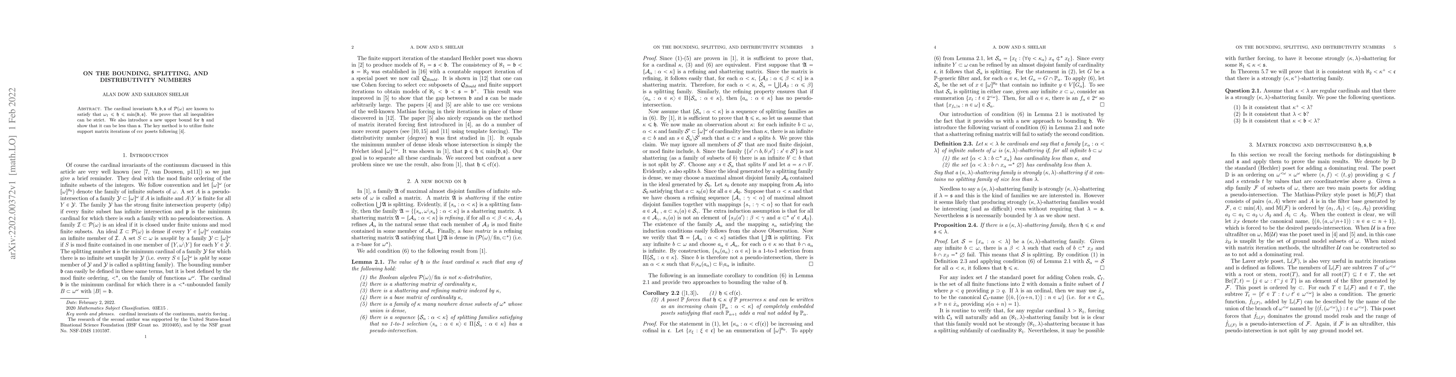 Thumbnail for On the bounding, splitting, and distributivity numbers