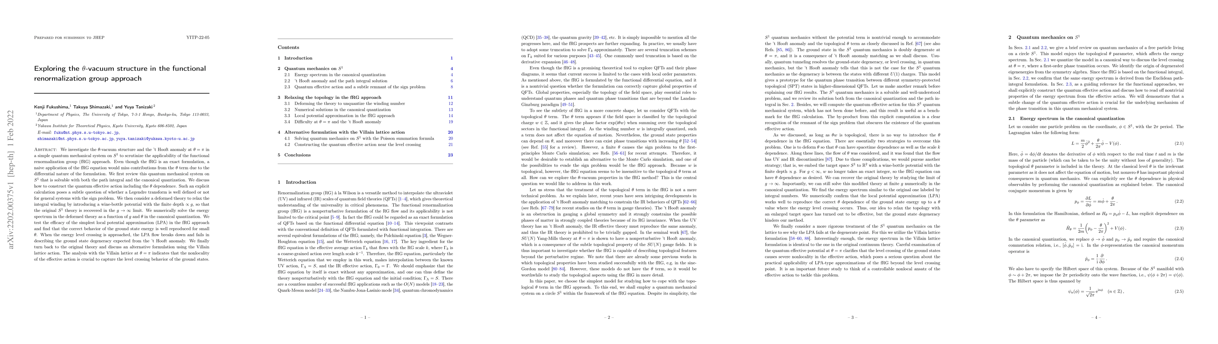 Thumbnail for Exploring the $\theta$-vacuum structure in the functional
  renormalization group approach