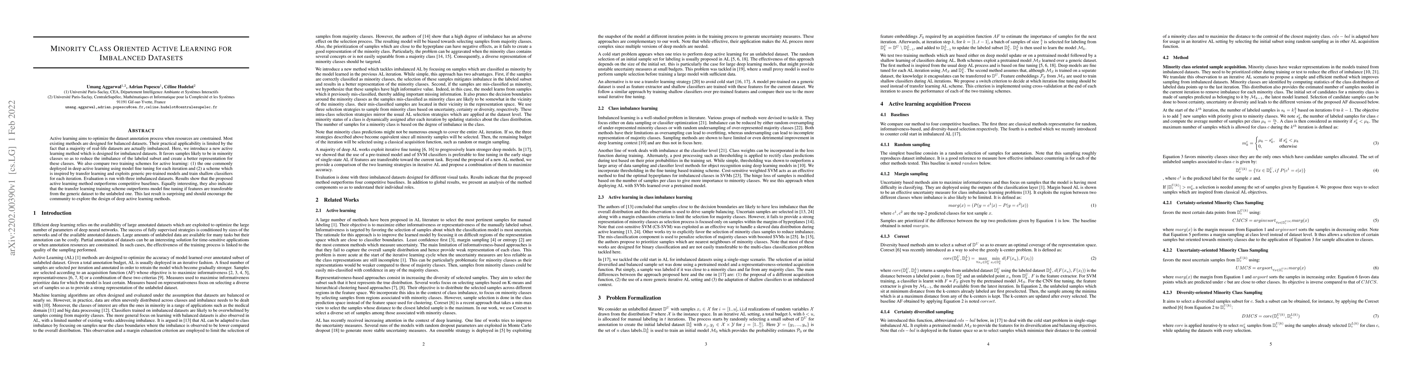 Thumbnail for Minority Class Oriented Active Learning for Imbalanced Datasets
