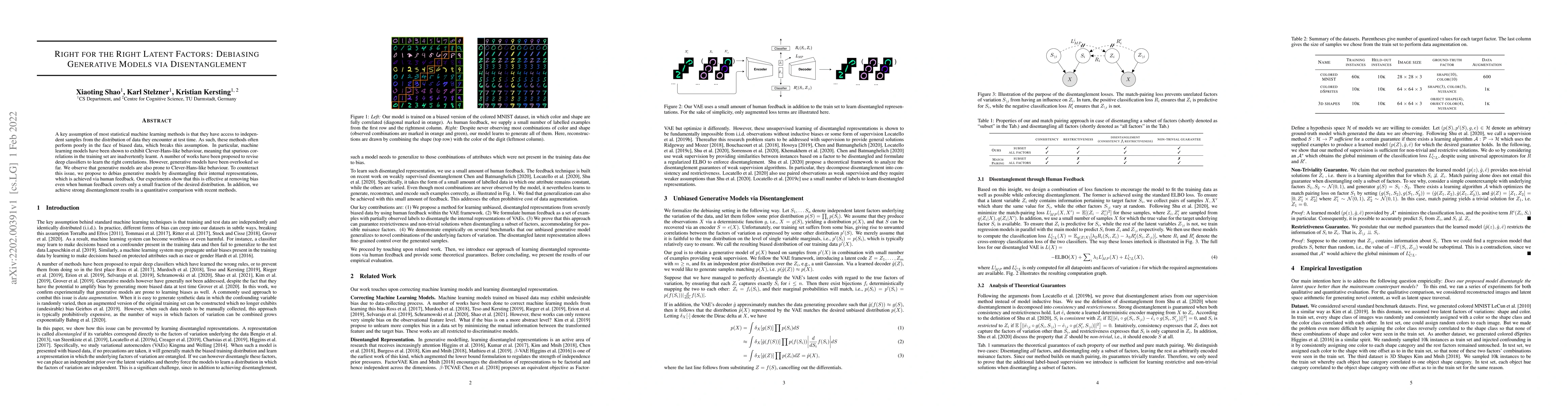Thumbnail for Right for the Right Latent Factors: Debiasing Generative Models via
  Disentanglement