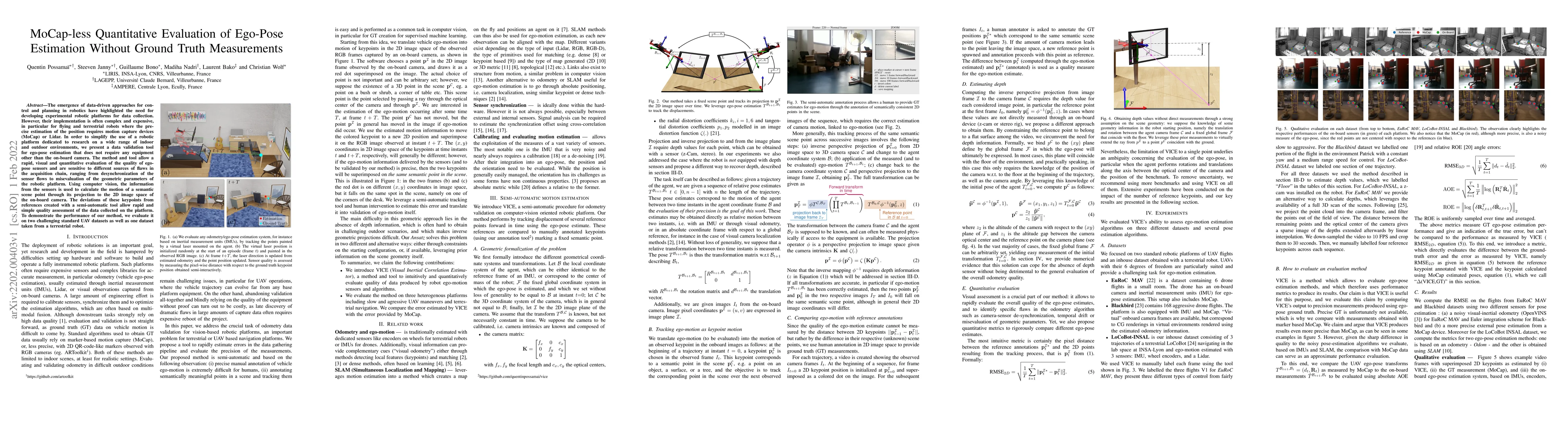 Thumbnail for MoCap-less Quantitative Evaluation of Ego-Pose Estimation Without Ground
  Truth Measurements