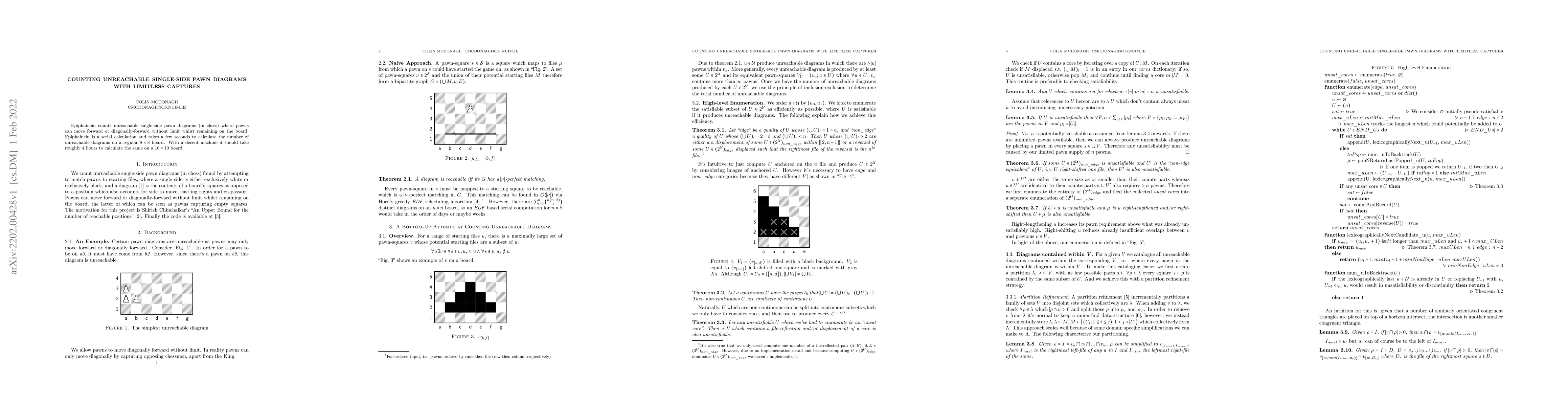 Thumbnail for Counting Unreachable Single-Side Pawn Diagrams with Limitless Captures