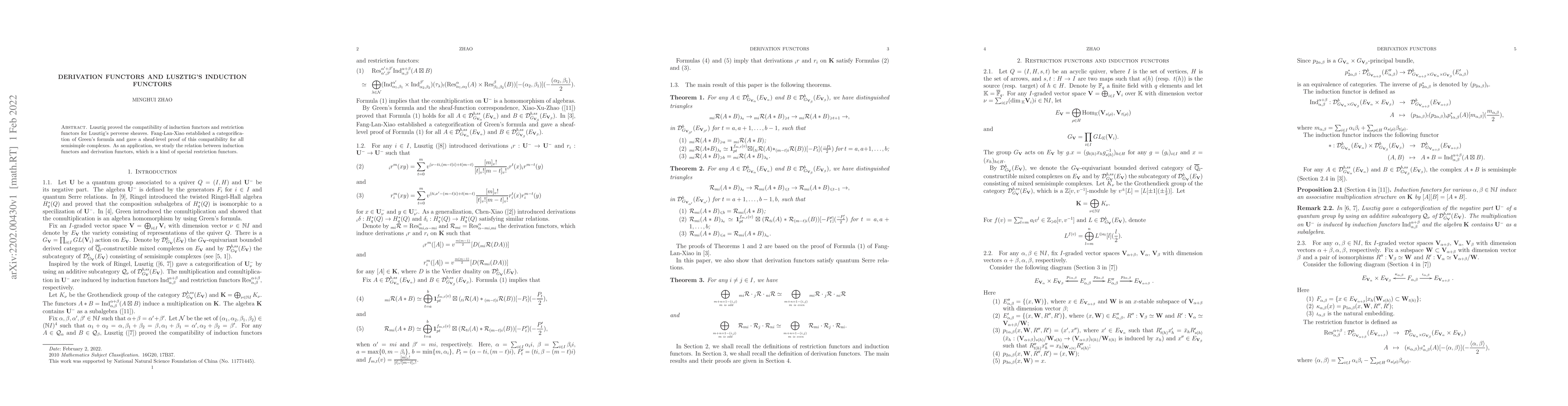 Thumbnail for Derivation functors and Lusztig's induction functors