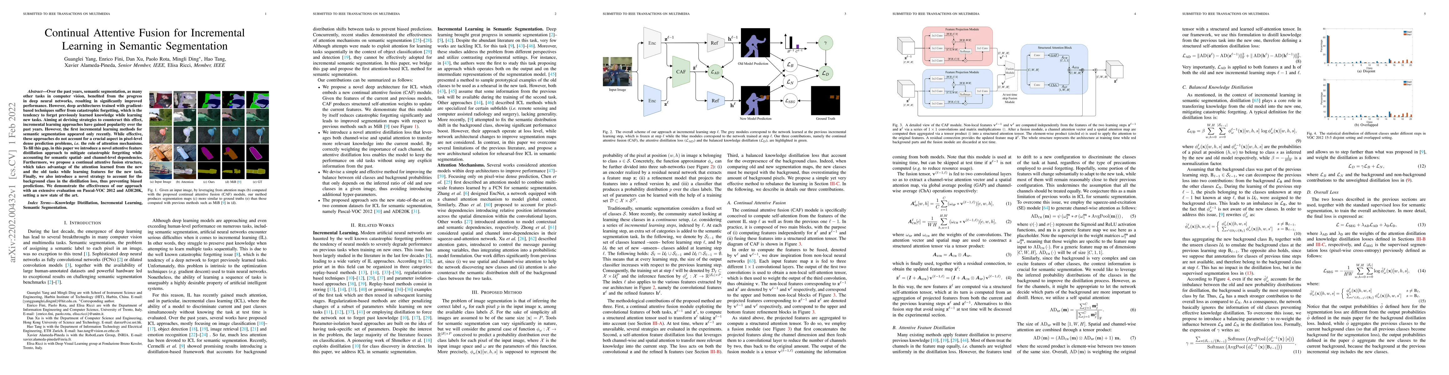 Thumbnail for Continual Attentive Fusion for Incremental Learning in Semantic
  Segmentation