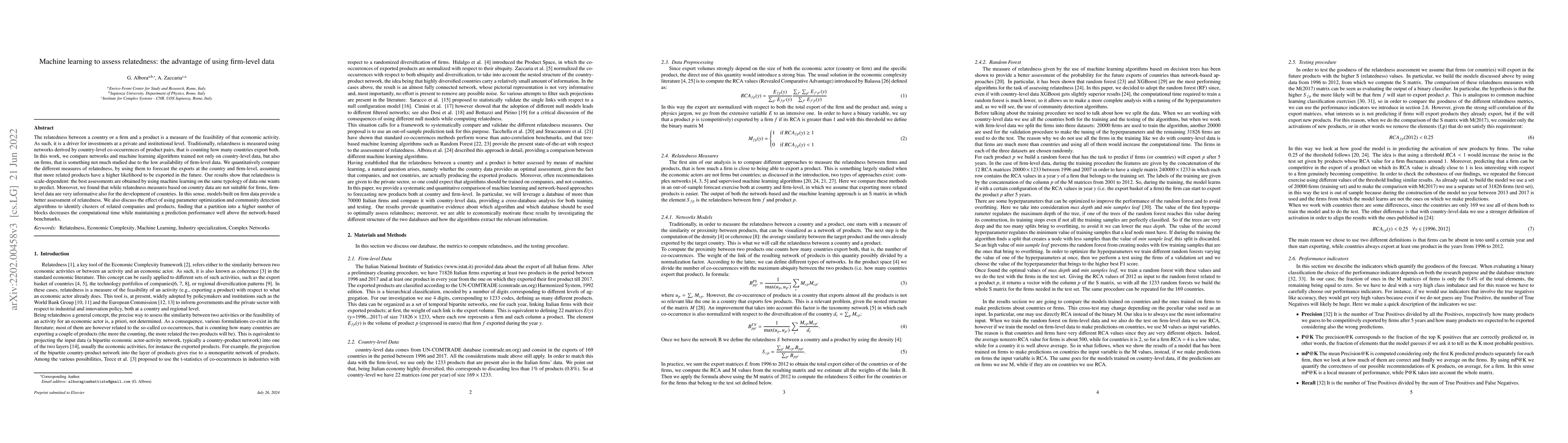 Thumbnail for Machine learning to assess relatedness: the advantage of using
  firm-level data