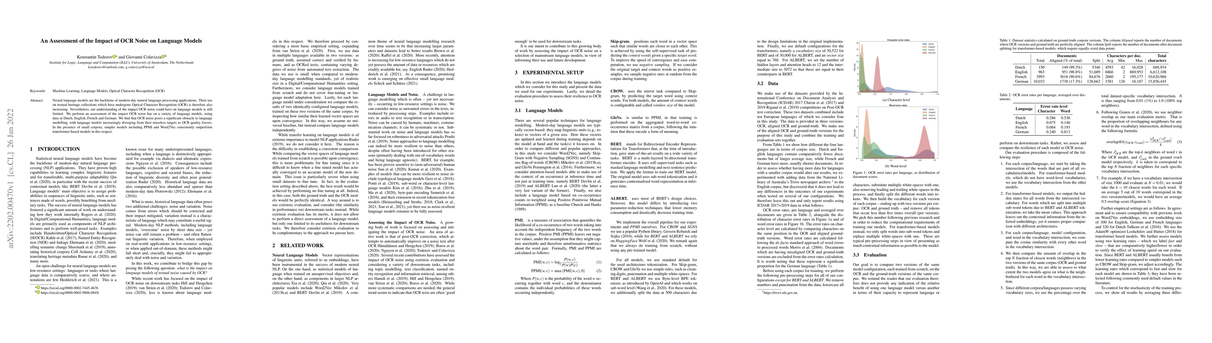 Thumbnail for An Assessment of the Impact of OCR Noise on Language Models