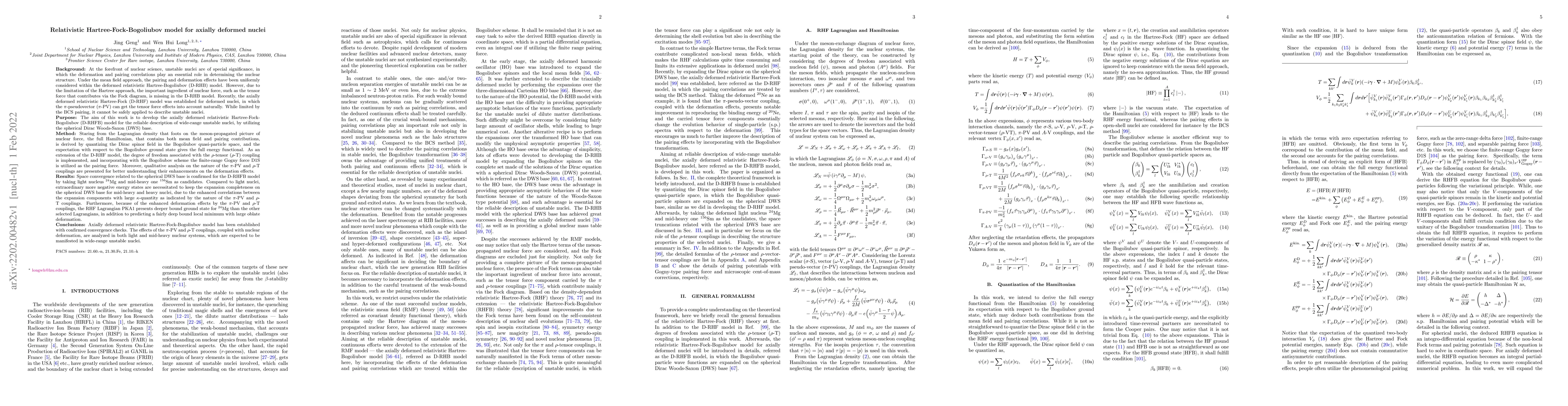 Thumbnail for Relativistic Hartree-Fock-Bogoliubov model for axially deformed nuclei