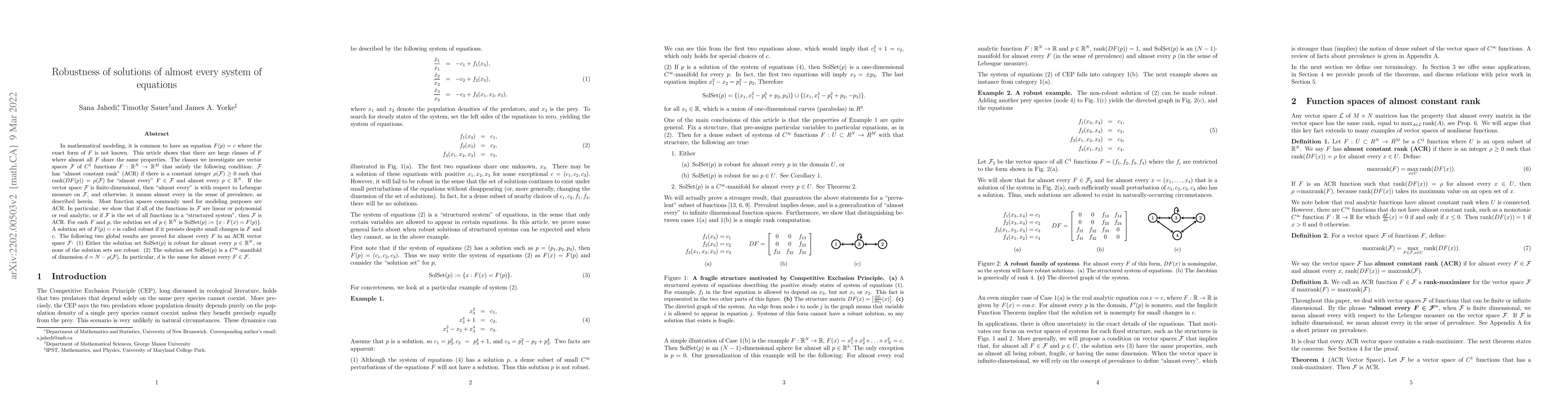 Thumbnail for Robustness of solutions of almost every system of equations