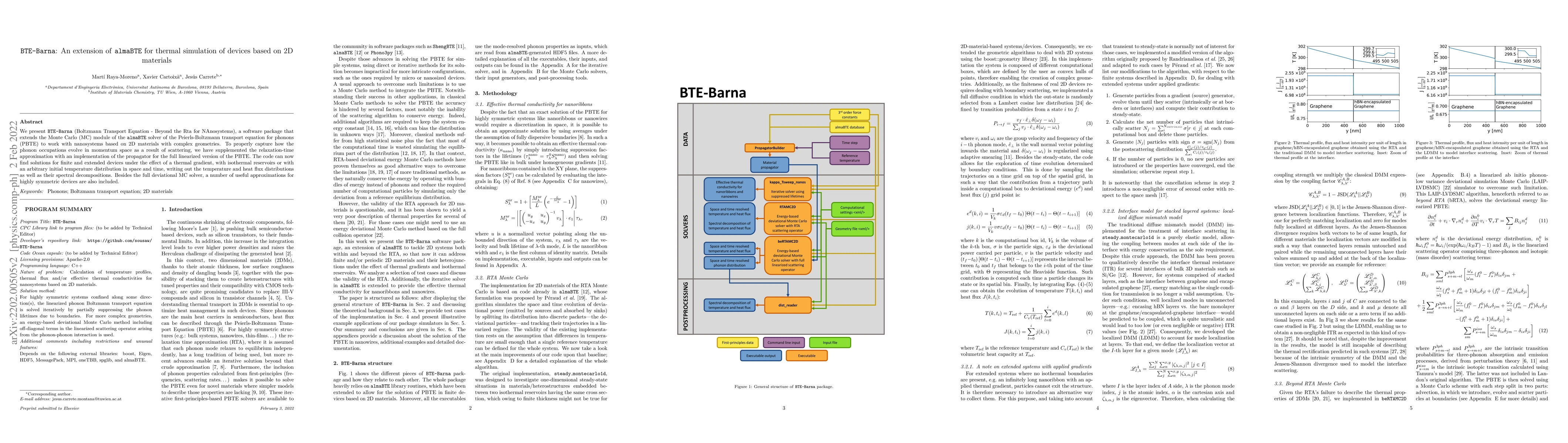 Thumbnail for BTE-Barna: An extension of almaBTE for thermal simulation of devices
  based on 2D materials