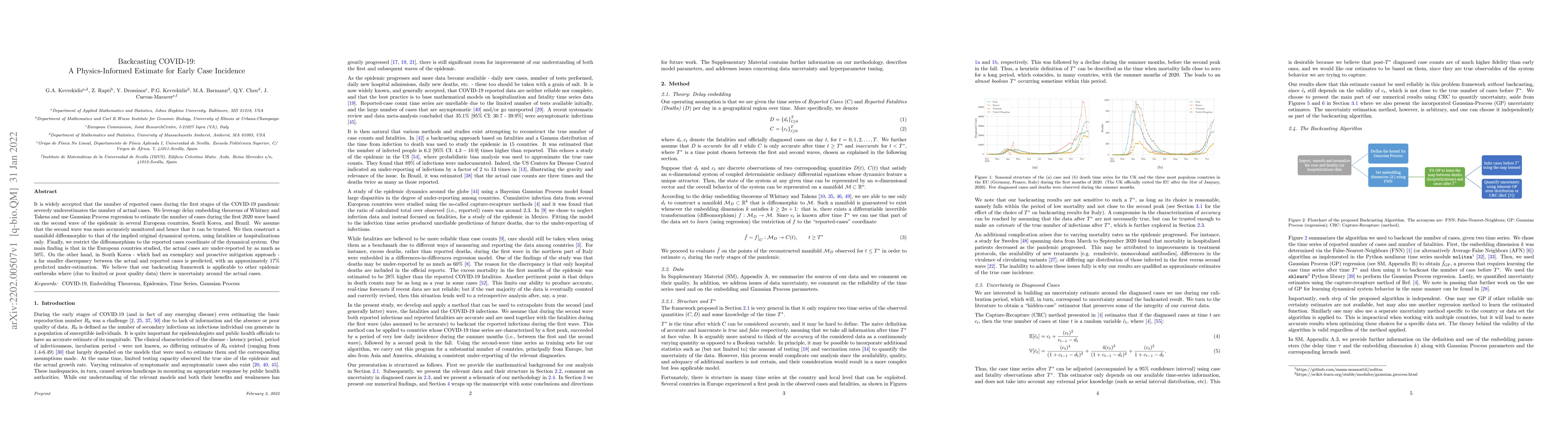 Thumbnail for Backcasting COVID-19: A Physics-Informed Estimate for Early Case
  Incidence