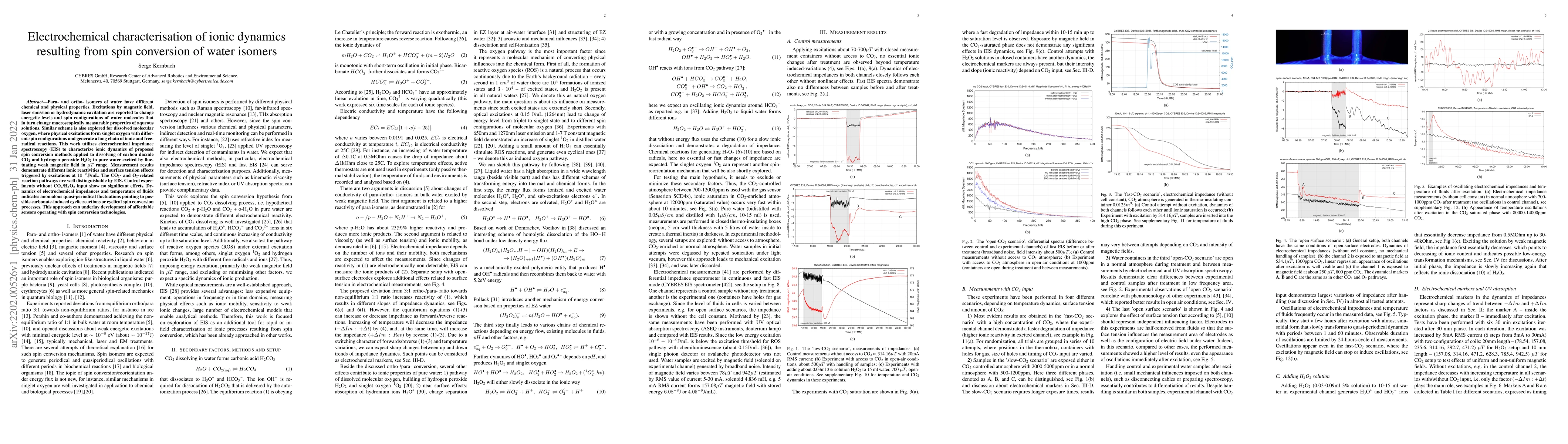 Thumbnail for Electrochemical characterisation of ionic dynamics resulting from spin
  conversion of water isomers