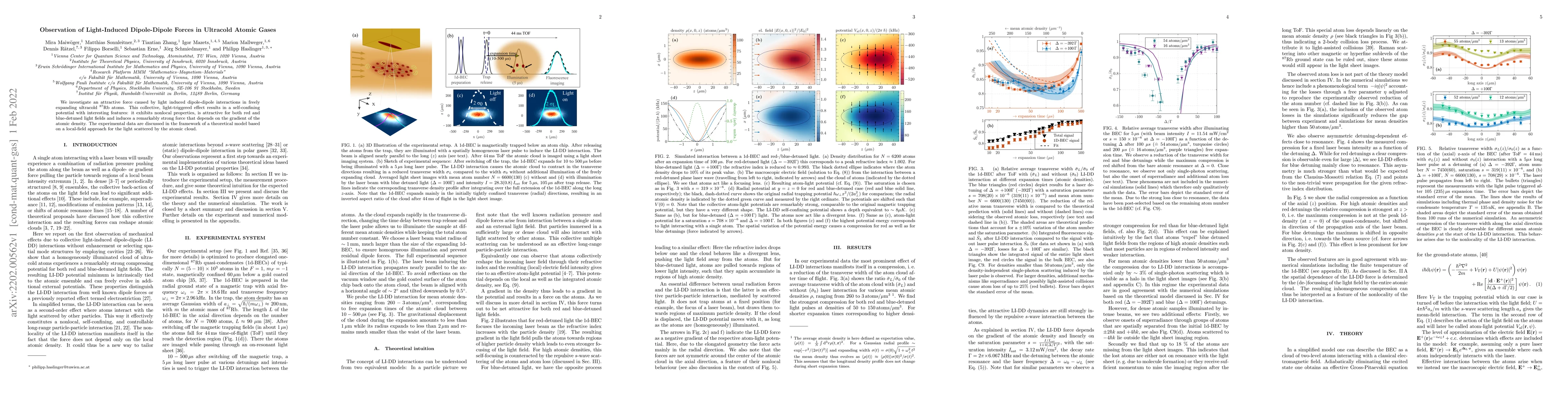 Thumbnail for Observation of Light-Induced Dipole-Dipole Forces in Ultracold Atomic
  Gases