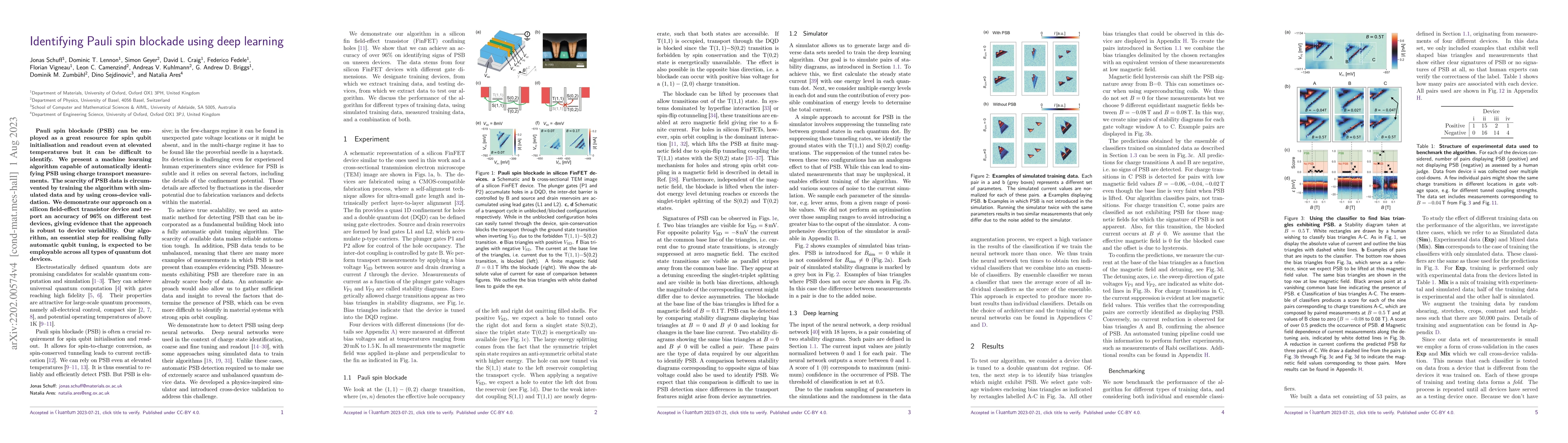 Thumbnail for Identifying Pauli spin blockade using deep learning