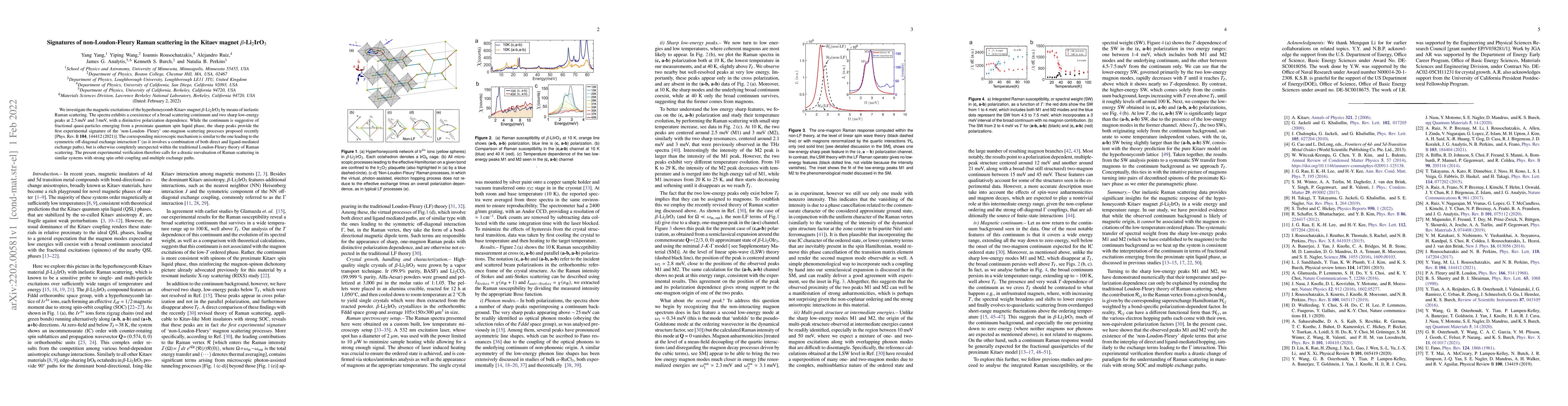 Thumbnail for Signatures of non-Loudon-Fleury Raman scattering in the Kitaev magnet
  $\beta$-Li$_2$IrO$_3$