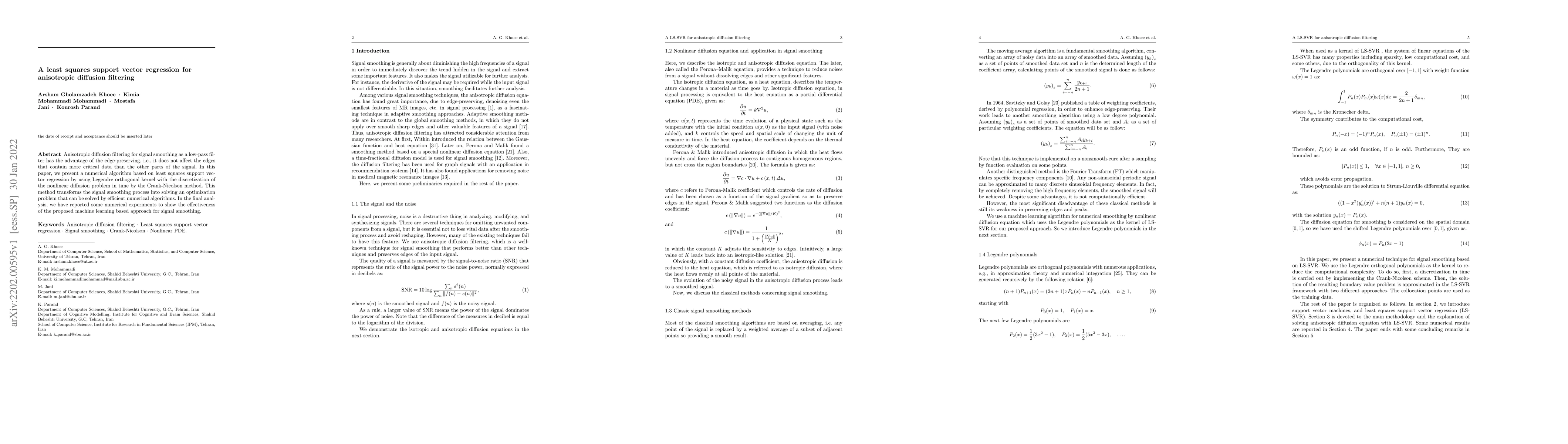 Thumbnail for A least squares support vector regression for anisotropic diffusion
  filtering