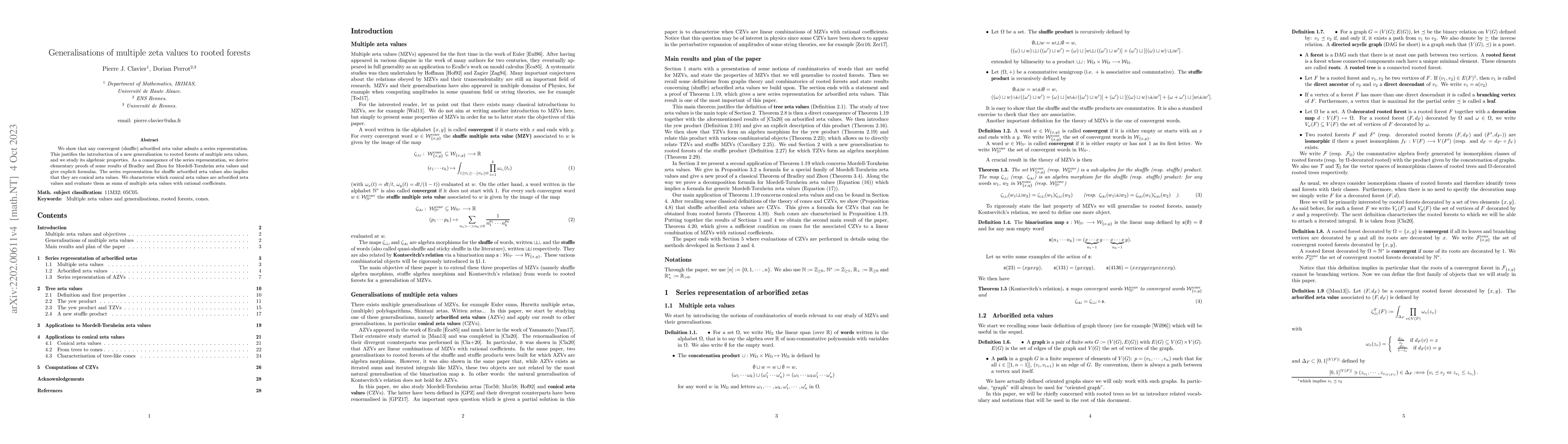 Thumbnail for Generalisations of multiple zeta values to rooted forests