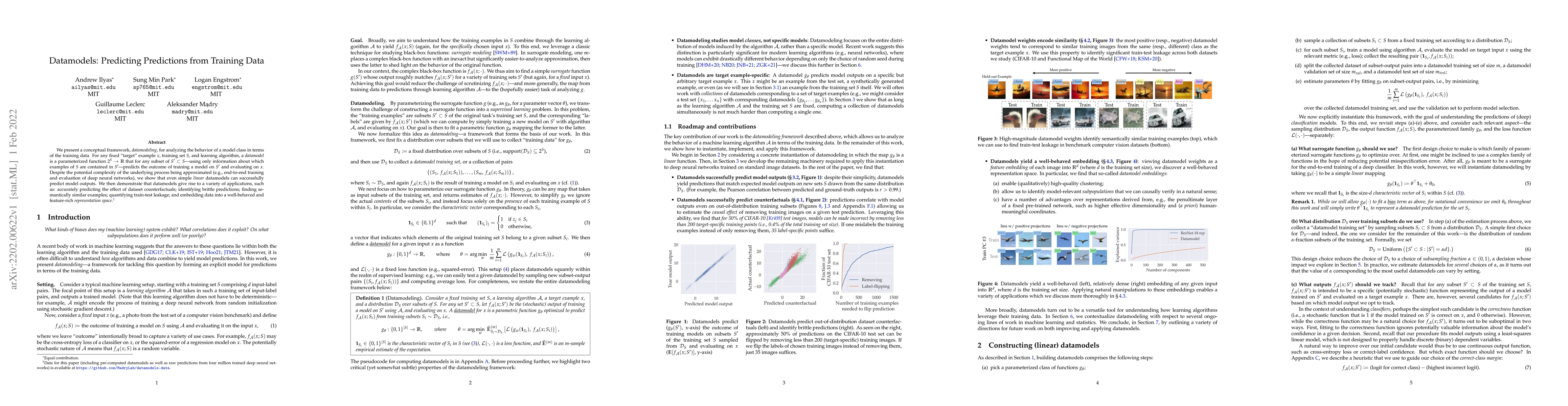 Thumbnail for Datamodels: Predicting Predictions from Training Data