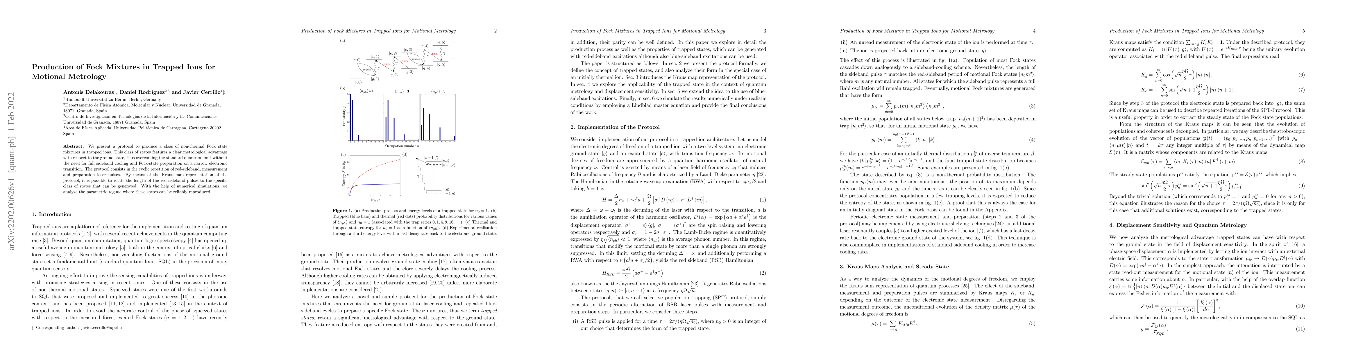 Thumbnail for Production of Fock Mixtures in Trapped Ions for Motional Metrology