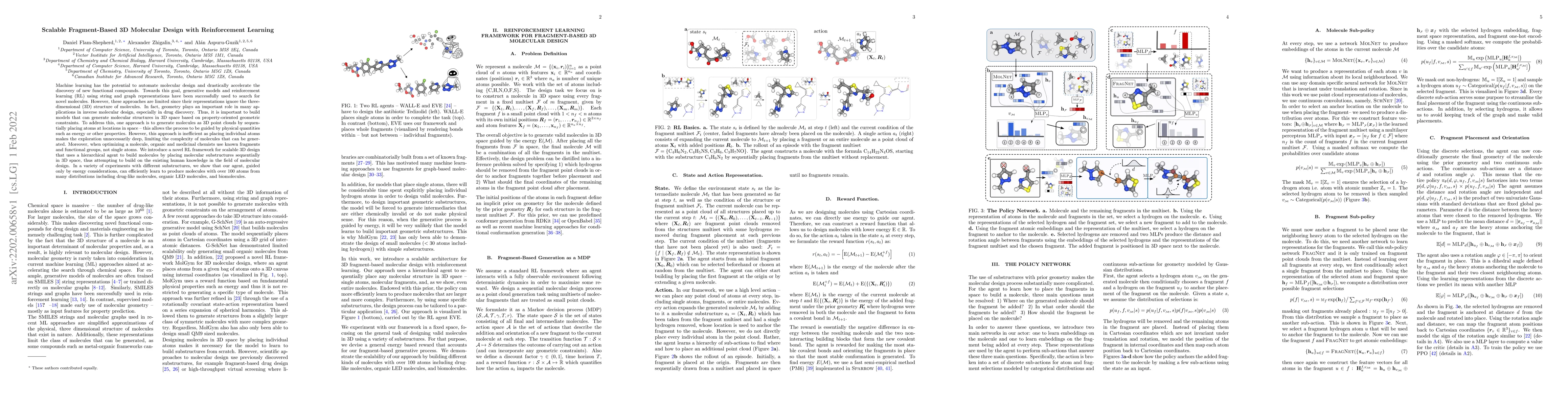 Thumbnail for Scalable Fragment-Based 3D Molecular Design with Reinforcement Learning